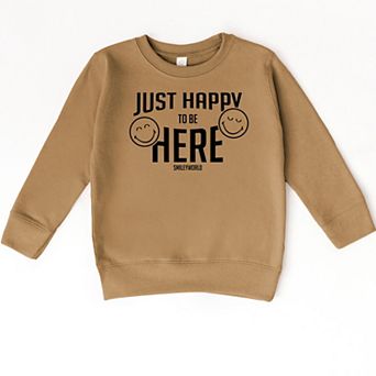 SmileyWorld Just Happy To Be Here - Toddler Graphic Sweatshirt