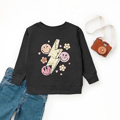 SmileyWorld Checkered Lightning Floral - Youth Graphic Sweatshirt