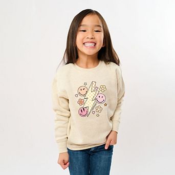 SmileyWorld Checkered Lightning Floral - Youth Graphic Sweatshirt