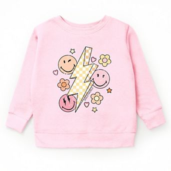 SmileyWorld Checkered Lightning Floral - Youth Graphic Sweatshirt