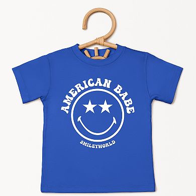 SmileyWorld American Babe - Toddler Short Sleeve Graphic T-Shirt