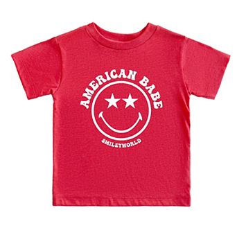 SmileyWorld American Babe - Toddler Short Sleeve Graphic T-Shirt