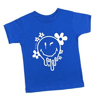 SmileyWorld Melting Outline - Toddler Short Sleeve Graphic T-Shirt