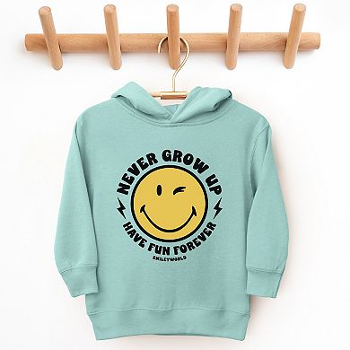 SmileyWorld Never Grow Up - Toddler Hoodie