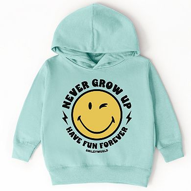 SmileyWorld Never Grow Up - Toddler Hoodie