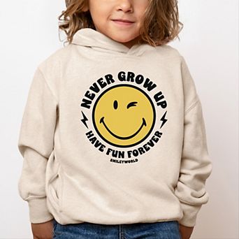 SmileyWorld Never Grow Up - Toddler Hoodie