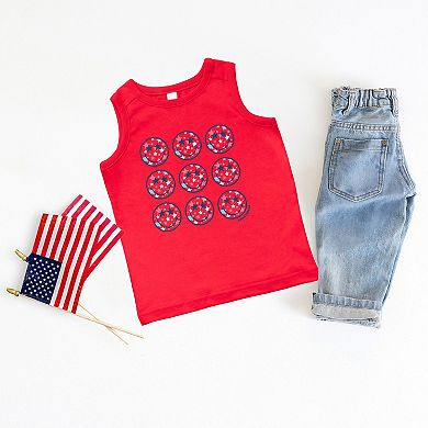 SmileyWorld Patriotic Stars Stacked - Toddler Graphic Tank