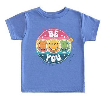 SmileyWorld Be You Rainbow Circle - Toddler Short Sleeve Graphic T-Shirt