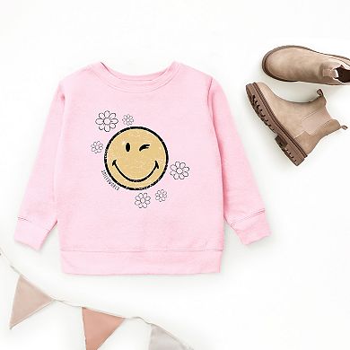 SmileyWorld Flower Outline - Youth Graphic Sweatshirt