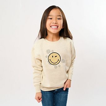 SmileyWorld Flower Outline - Youth Graphic Sweatshirt