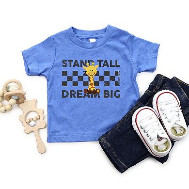 Mini Smiley Stand Tall Dream Big - Toddler Short Sleeve Graphic T-Shirt