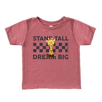 Mini Smiley Stand Tall Dream Big - Toddler Short Sleeve Graphic T-Shirt