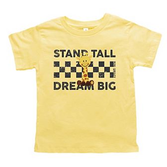 Mini Smiley Stand Tall Dream Big - Toddler Short Sleeve Graphic T-Shirt