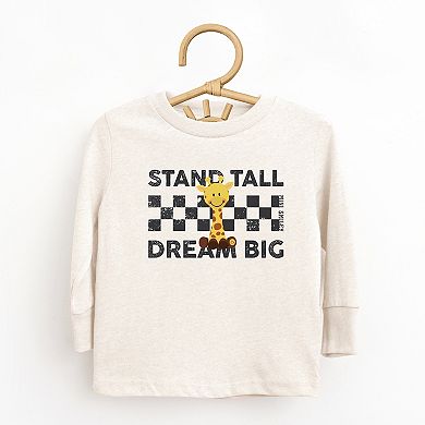 Mini Smiley Stand Tall Dream Big - Toddler Long Sleeve Graphic Tee