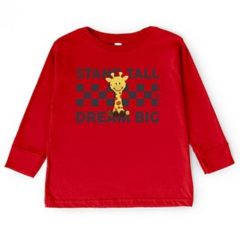 Mini Smiley Stand Tall Dream Big - Toddler Long Sleeve Graphic Tee