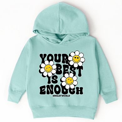 SmileyWorld Your Best Is Enough Floral - Toddler Hoodie