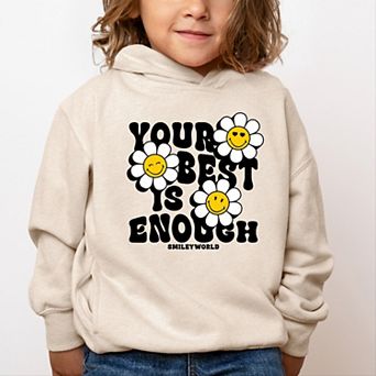 SmileyWorld Your Best Is Enough Floral - Toddler Hoodie