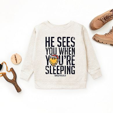 SmileyWorld He Sees You When You're Sleeping - Youth Graphic Sweatshirt