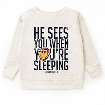 SmileyWorld He Sees You When You're Sleeping - Youth Graphic Sweatshirt