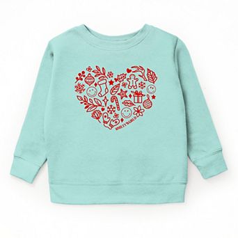 SmileyWorld Christmas Outline Heart - Youth Graphic Sweatshirt