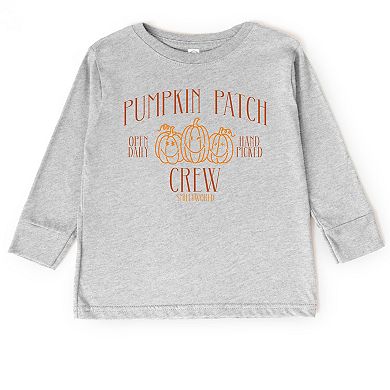 SmileyWorld Pumpkin Patch Crew - Toddler Long Sleeve Graphic Tee