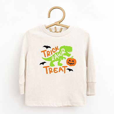 Trick Rawr Treat - Toddler Long Sleeve Graphic Tee