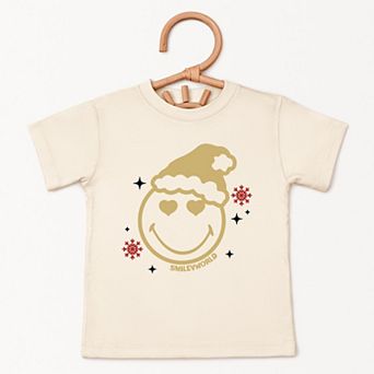 SmileyWorld Christmas Heart Eyes - Toddler Short Sleeve Graphic T-Shirt