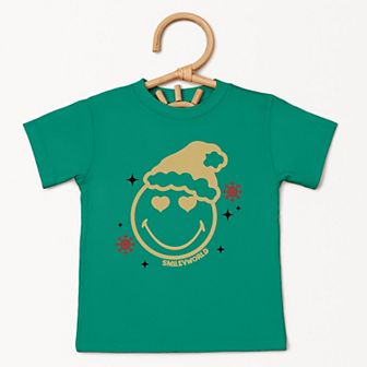SmileyWorld Christmas Heart Eyes - Toddler Short Sleeve Graphic T-Shirt