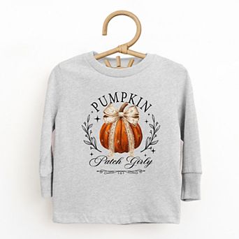 Coquette Pumpkin Patch Girly - Toddler Long Sleeve Graphic Tee