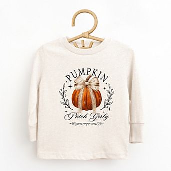 Coquette Pumpkin Patch Girly - Toddler Long Sleeve Graphic Tee
