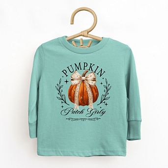 Coquette Pumpkin Patch Girly - Toddler Long Sleeve Graphic Tee