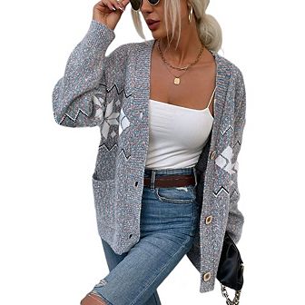 Womens Open Front Cardigan Sweaters Button Down Winter Outerwear Fall Causal Coats with Pocket
