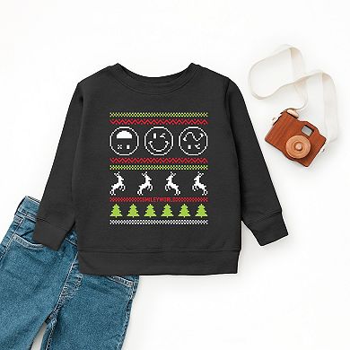 SmileyWorld Ugly Christmas Sweater Pixels - Youth Graphic Sweatshirt