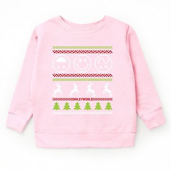 SmileyWorld Ugly Christmas Sweater Pixels - Youth Graphic Sweatshirt