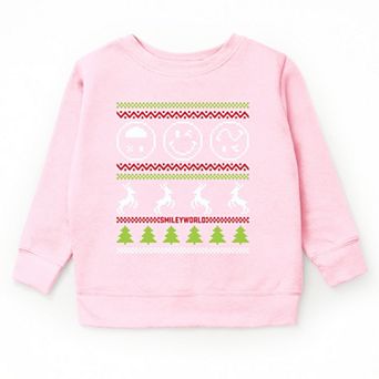 SmileyWorld Ugly Christmas Sweater Pixels - Youth Graphic Sweatshirt