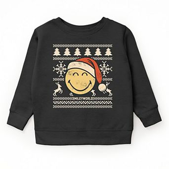 SmileyWorld Ugly Christmas Sweater Distressed - Youth Graphic Sweatshirt