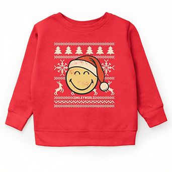 SmileyWorld Ugly Christmas Sweater Distressed - Youth Graphic Sweatshirt