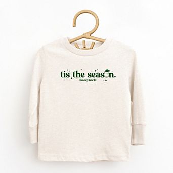 SmileyWorld Tis The Season Sparkle - Toddler Long Sleeve Graphic Tee