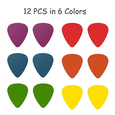 12-Pack Standard Acoustic & Electric Guitar Picks Durable Plectrums