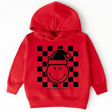 SmileyWorld Checkered Christmas Wink - Toddler Hoodie