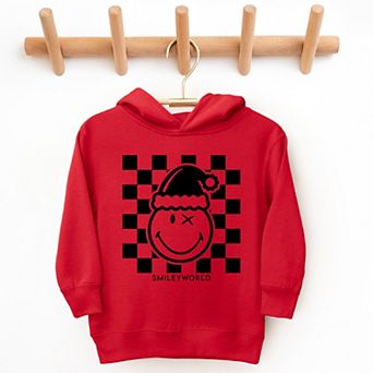 SmileyWorld Checkered Christmas Wink - Toddler Hoodie