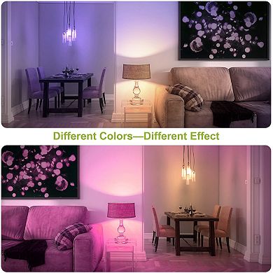 E27 3W RGB LED Bulb with Remote, 16 Color Changing Dimmable Mood Light for Home & Party