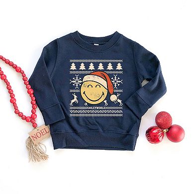 SmileyWorld Ugly Christmas Sweater Distressed - Toddler Graphic Sweatshirt