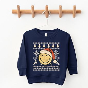 SmileyWorld Ugly Christmas Sweater Distressed - Toddler Graphic Sweatshirt