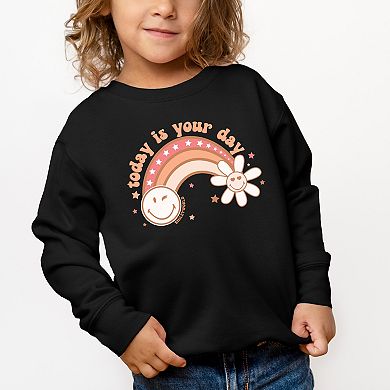 SmileyWorld Today Is Your Day Rainbow - Toddler Graphic Sweatshirt