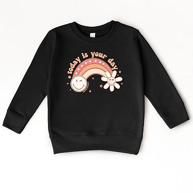 SmileyWorld Today Is Your Day Rainbow - Toddler Graphic Sweatshirt