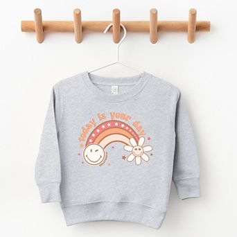 SmileyWorld Today Is Your Day Rainbow - Toddler Graphic Sweatshirt