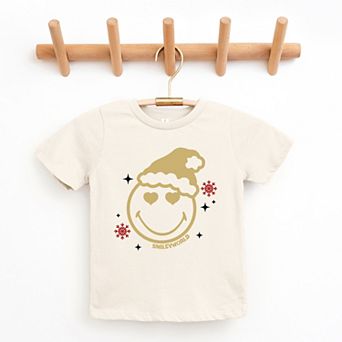 SmileyWorld Christmas Heart Eyes - Youth Short Sleeve Graphic T-Shirt
