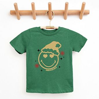 SmileyWorld Christmas Heart Eyes - Youth Short Sleeve Graphic T-Shirt