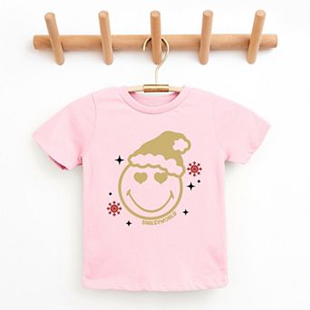 SmileyWorld Christmas Heart Eyes - Youth Short Sleeve Graphic T-Shirt